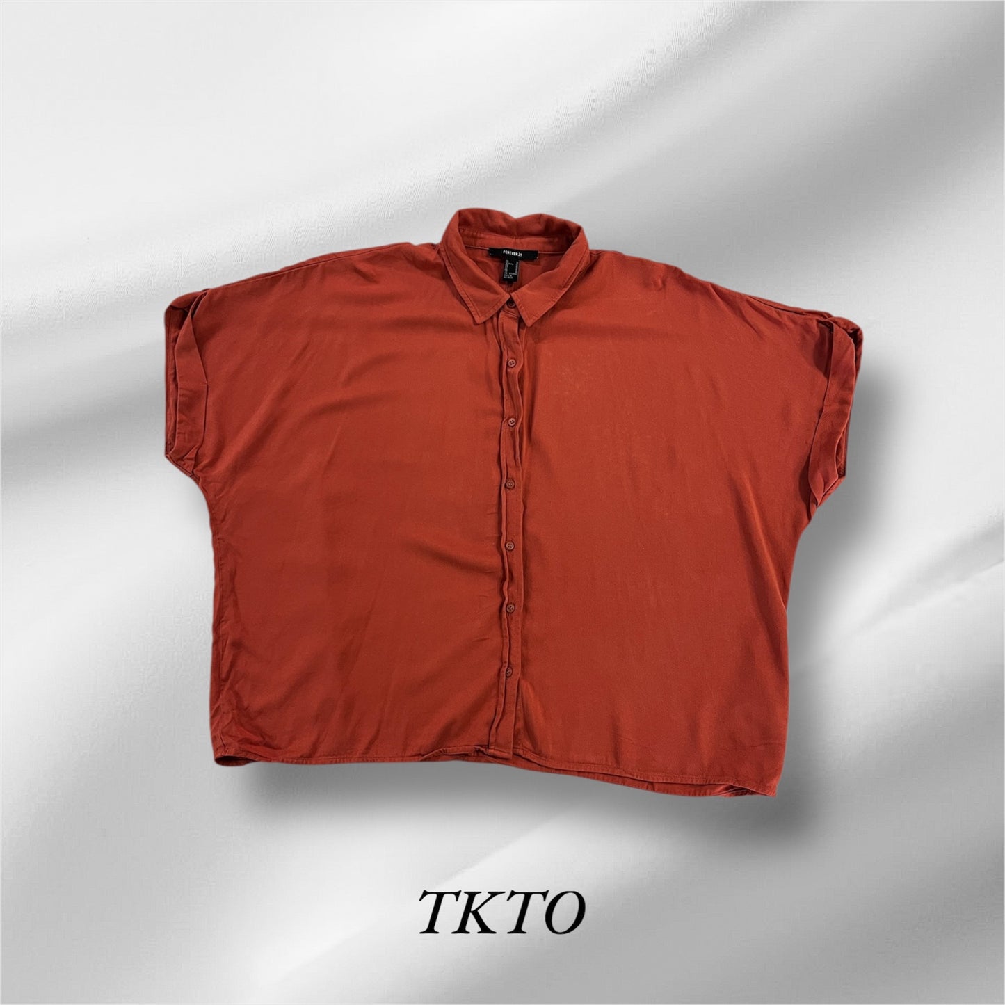 FOREVER 21 Men’s Bagged Button-Down Shirt